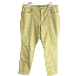Universal Thread Jeans Women Size 16/33 Yellow High Rise Skinny Stretch